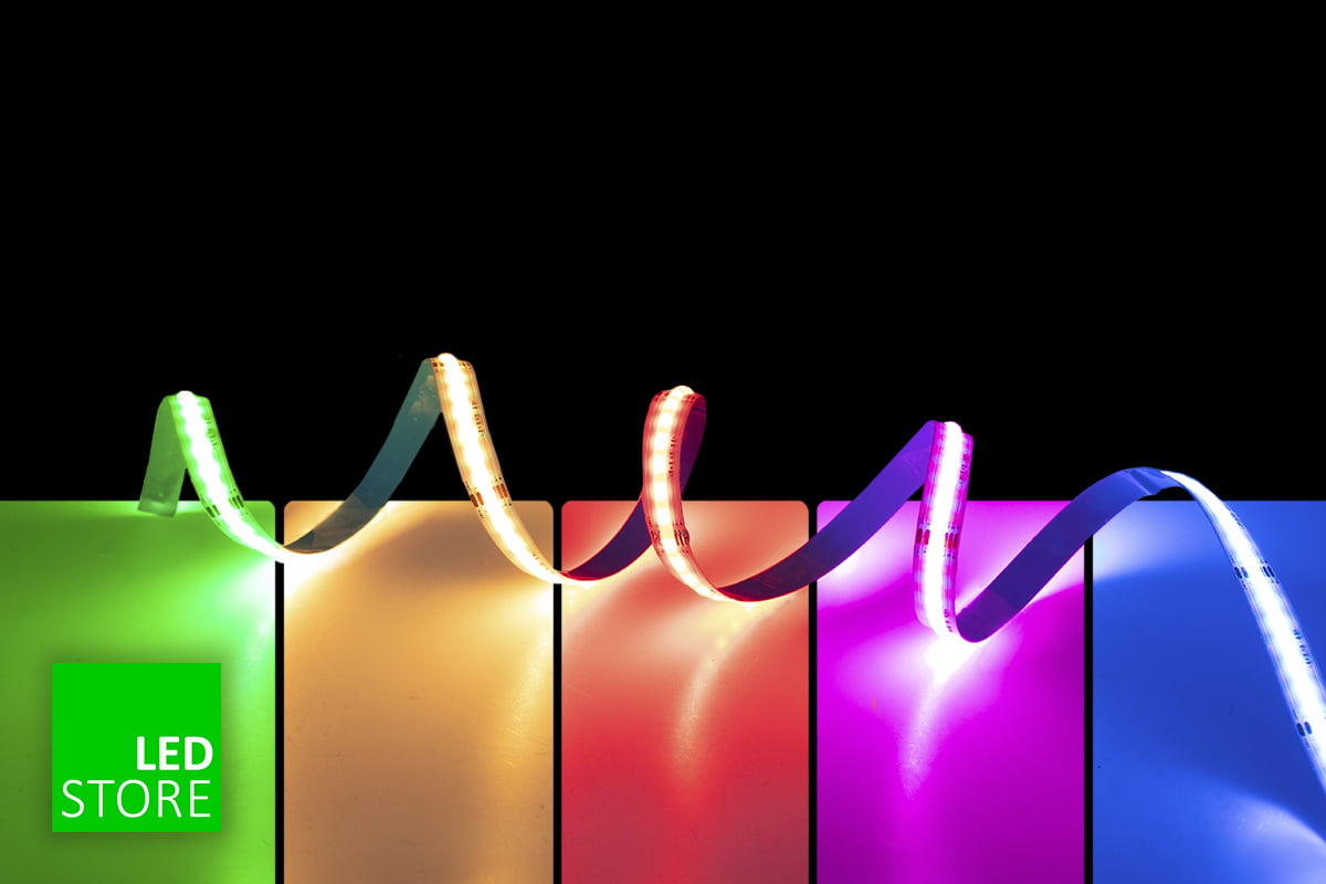 LedStore.fi bietet hochwertige LED-Beleuchtung, umweltfreundliches, warmes, warmes, violettes und violettes Licht. Jokainen alue heijastaa LEDien eloisia värejä. Kulmassa auf ylpeästi vihreä neliö, jossa lukee „LedStore“.
