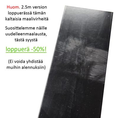 Aluminiumprofil für LED-Streifen an der Wand 2500x17x49mm, schwarz