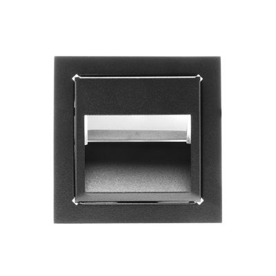 LED-SEITENLEUCHTE IN-WAND, Einbau, dimmbar, 3W, CRI80, IP21, mattschwarz