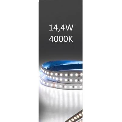 LED-Streifen mit neutralweißem Licht 4000K, 14,4W, Spule mit grauem Hintergrund für Beleuchtungsanwendungen