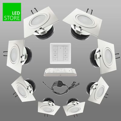 SQ033 CCT led Leuchte 8 Stück SETTI mit drahtloser Steuerungstaste