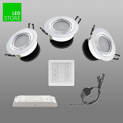 R033 CCT LED-Leuchte 3 Stück SETTI mit drahtloser Steuerungstaste