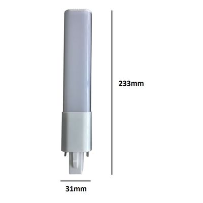 Vertikal angeordnete LED-Lampe, 240 mm Höhe x 32 mm Breite, ideal für energieeffiziente Beleuchtungslösungen.