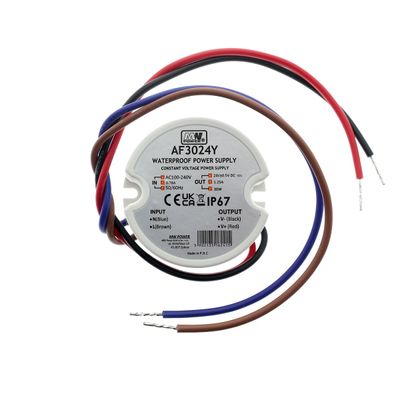 RASIA Konverter für LED-Leuchten, 24V, 30W, IP67, 54mm x 23mm RASIA Konverter für LED-Leuchten, 24V, 30W, IP67, 54mm x 23mm