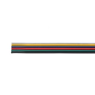 Flachkabel für LED-Bandinstallationen: gelb, blau, rot, grün, schwarz, weiß