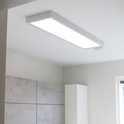 Recessed LED PANEL 300x1200 — Surface mounted (50mm frame), screw assembled