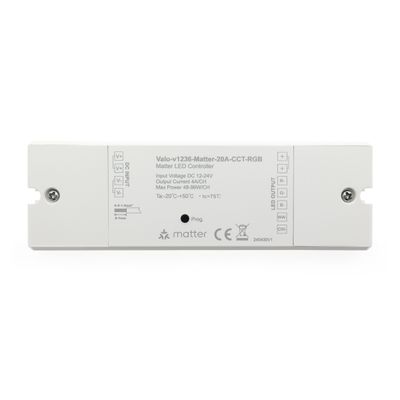 VaLO Matter 5 channel LED receiver 12V-24V - for Single colour, CCT, RGBW or RGB+CCT led lights 20A
