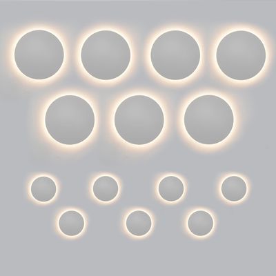 Eclipse Wandleuchten-Set, 14 Leuchten, dimmbar, dimmbar, weiß