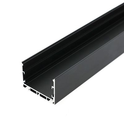 Aluminiumprofil für LED-Streifen 35x50x3000mm, hängend oder Aufputzmontage, schwarz