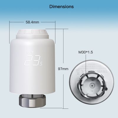 Tuya Zigbee Heizkörperthermostat Maßzeichnung