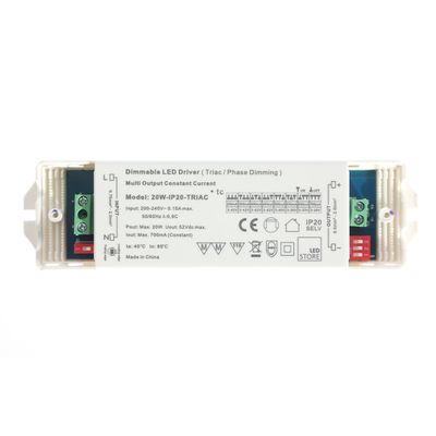 Diagramm mit acht LED-Einstellungen mit Ein/Aus-Schalter, 250mA-700mA Stromstärke, 3-42V - 3-29V Spannung - optimieren Sie Ihre LED-Beleuchtungsmöglichkeiten.