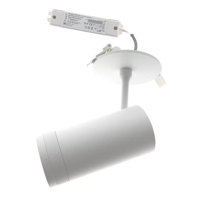 Weißer Focus-Einbau- und Zigbee-Transformator von der Seite