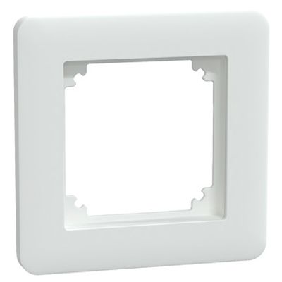Schneider Exakt weißer Rahmen für Button, Bild von diagonal.