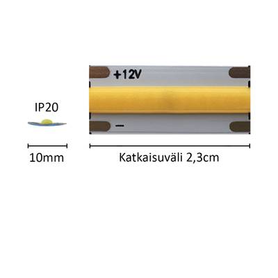 1cm LED strip SOLO, 3000K, 12V, 14,4W/m, IP20, CRI93 (copy)