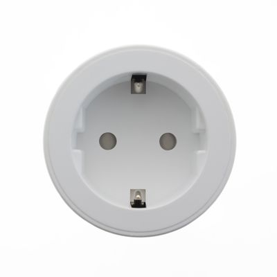 Weiße Fassung, ideal für wandmontierte LED-Beleuchtung, europäische Norm, Vorderansicht.