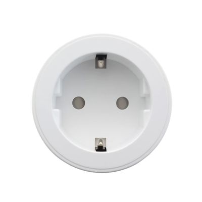 Weiße Fassung, ideal für wandmontierte LED-Beleuchtung, europäische Norm, Vorderansicht.