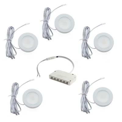 Wandleuchten-Set, LUMO 5x3W, dimmbar, IP44 Wandleuchten-Set, LUMO 5x3W, dimmbar, IP44