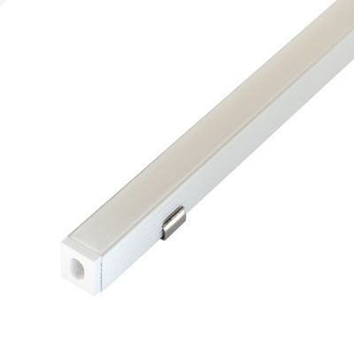 Aluminiumprofil für SOLO MINI LED-Leiste, 2 m, Aufputzmontage, Weiß Aluminium