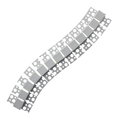 LED-Halterungen mit Löchern für die Kabelführung und Belüftung, mit weißem Hintergrund.