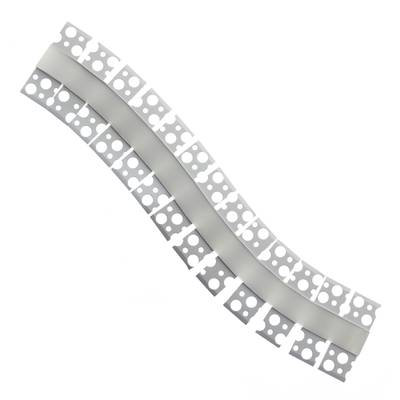 Flexibles, doppelseitiges, flächenbündiges Aluminiumprofil für LED-Leiste 3000mm, gebürstetes Aluminium