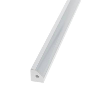 Aluminiumprofil für LED-Leiste 3000x18x18mm, Aufputzmontage, Winkel 45, Aluminium gebürstet