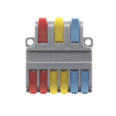 Verteiler 3-zu-6 (Wago) für Abzweigungsdrähte