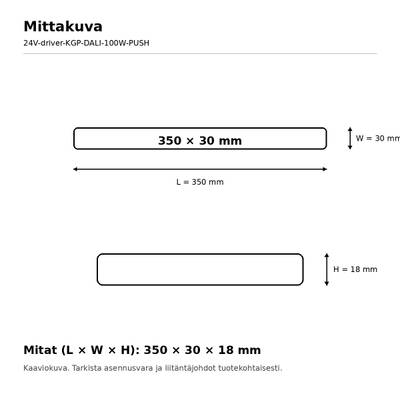 LED-Netzteil, 24 V, 100 W, KGP, DALI-2 DT6 / PUSH-DIM, IP20