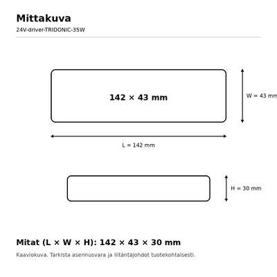 LED-Netzteil, 24 V, 35 W, Tridonic, IP20