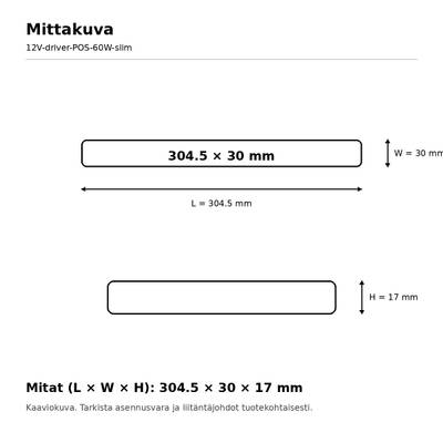 LED-Netzteil, 12 V, 60 W, POS, IP20