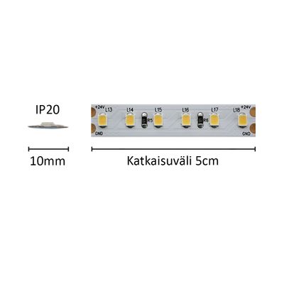1 cm LED strip HELMI, 4000K, 24V, 7,2W/m, IP20, CRI94