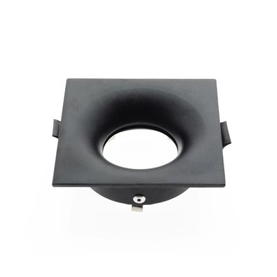 VOID quadratische Einbaulampe + GU10/MR16 Fassung, IP44, schwarz
