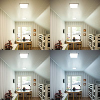 LED - LIGHT 023, IP54, CCT einstellbar, 9W, silber, schwarz, weiß, CRI98 Demonstrationsvideo LedStore.fi