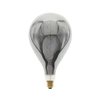 LED-Glühbirne E27 - DROP, spiralförmiger Glühfaden, Rauchglas, 1800K, 6W, 80 lm