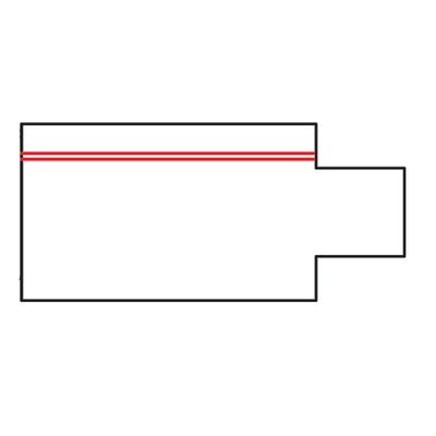 Ein geometrisches Porträt mit einem rechteckigen Rahmen mit zwei roten horizontalen Linien oben, die ein modernes LED-Beleuchtungsdesign darstellen.