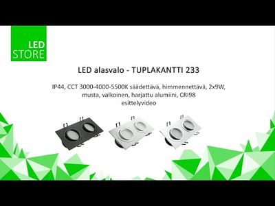 LED-Downlight -  DOPPELDECKER 233, IP44, CCT 2700-4000-5900K einstellbar, gerichtet, dimmbar 18W, weiß, CRI91