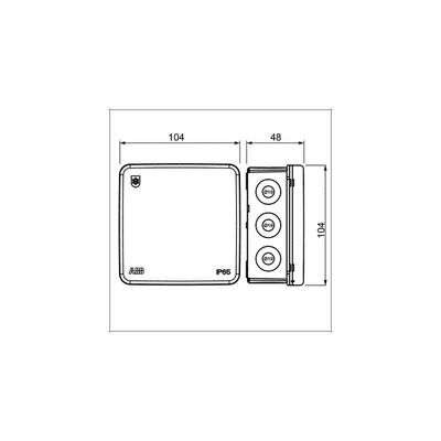 Einbaugehäuse AP10 105x105x47 IP65