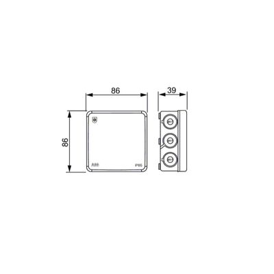 Einbaugehäuse AP9 86x86x40 IP65