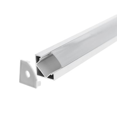Aluminiumprofil für LED-Leiste 2500x18x18mm, Aufputzmontage, Winkel 45, gebürstetes Aluminium Aluminiumprofil für LED-Leiste 2500x18x18mm, Aufputzmontage, Winkel 45, gebürstetes Aluminium
