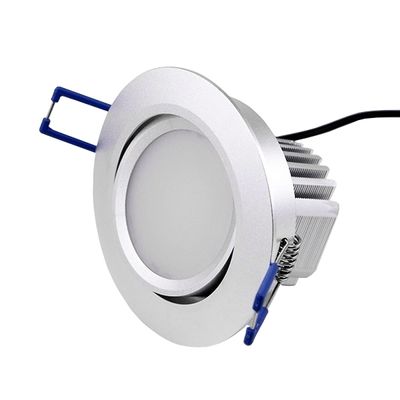 LED-Downlight - LIGHT 033, IP44, dimmbar und gerichtet 9W, matt silber, CRI97, 3000K