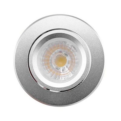 LED-Strahler - BUDJETTI BJ33, dimmbar und richtbar 8W, matt silber, 3000K