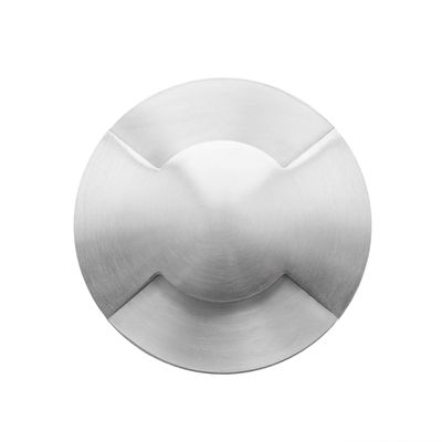 Moderner runder Terrassentopf aus Edelstahl von LED Lighting, ein stilvolles minimalistisches Design für zeitgenössische Räume.