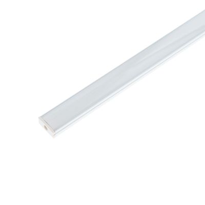 Aluminiumprofil für LED-Leiste 8x17x3000mm niedrig, oberflächenmontierbar, gebürstetes Aluminium