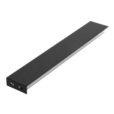 Aluminiumprofil für LED-Streifen an der Wand 2500x17x49mm, schwarz