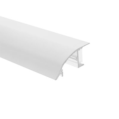 Weißes Aluminiumprofil für LED-Streifen an der Wand, 2500x41x18mm, für indirekte Beleuchtung