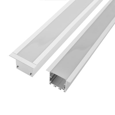 Aluminiumprofil für LED-Leiste - ISO FITTABLE, 50/35x35mm 2000mm, Federbefestigung, gebürstetes Aluminium