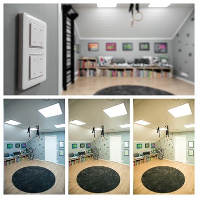 LED PANEL 600x1200, TUNNELMA, Farbtemperatur einstellbar, dimmbar, 80W, CRI98, IP54