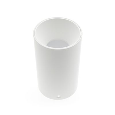 Alternativtext: "Zylindrische LED-Leuchte mit energieeffizientem Design und elegantem hohlweißen Äußeren, ideal für zeitgenössische Beleuchtungslösungen.