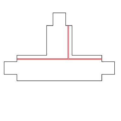 T-Stück - XTS 40-2 SCHWARZ