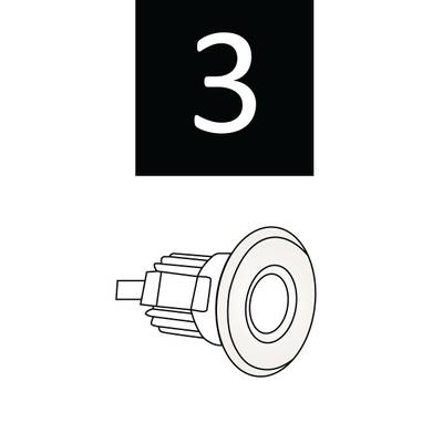LED-Downlight-Bausatz für Feuchträume, 3 Stk. 3W-Strahler, weiß