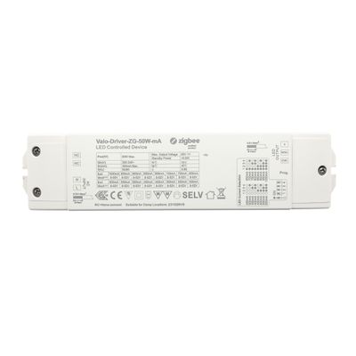 LED-Controller, rechteckig, Draufsicht mit aufgedruckten Texten/Diagrammen, seitlichen Tasten und Anschlussbuchsen für Lichtbewegung SEO.